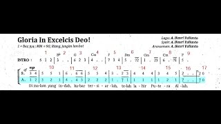 Audio Sopran Alto Tenor Bass (SATB Gloria In Excelcis Deo) || Lagu, Syair, Arr. : A. Henri Yulianto