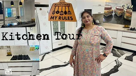 My *DREAM* KITCHEN TOUR ! INDIAN MODULAR KITCHEN !Entire Black and White Kitchen@Deepshik...  Agarwal