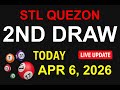 STL QUEZON 2ND DRAW APR 6 2026 Results LIVE UPDATE 
