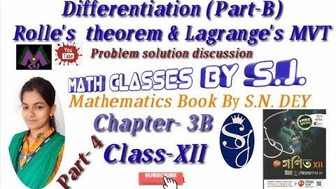 Differentiation (part-B): Rolle