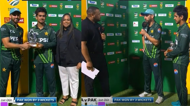 Pakistan vs South Africa 1st ODI (PRESENTATION CEREMONY) 17 Dec 2024 - Salman Agha 82 Runs 4 Wickets