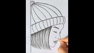 Beautiful girl drawing #drawing #drawingtutorial #pencilsketch #artvideo #shorts #art