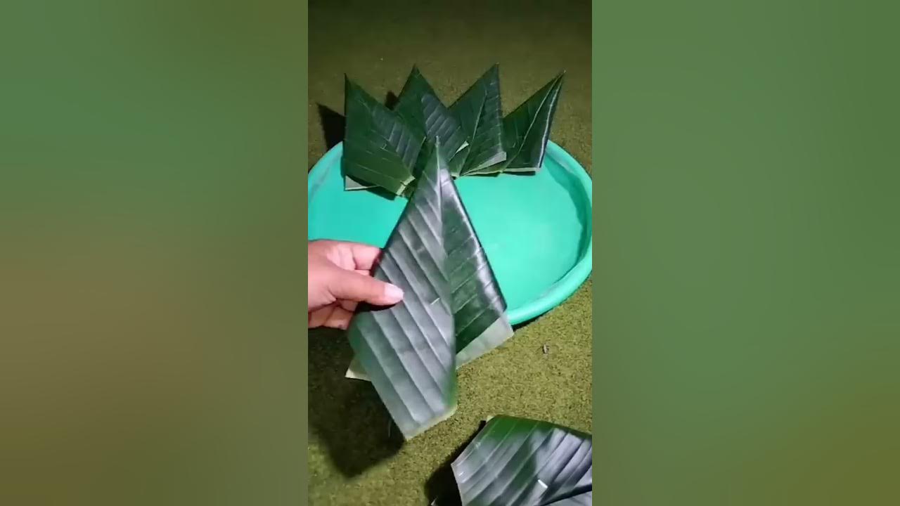Cara melipat daun pisang!!Untuk tumpeng#shorts