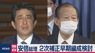 独自 安倍総理 二次補正早期編成を検討