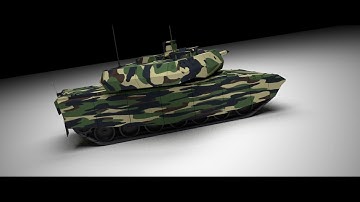 3D Model Leopard 2A7 made with Blender.