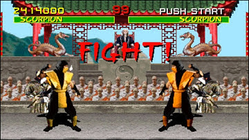 Mortal Kombat Arcade Revision 3.0 Very Hard Playthrough Scorpion (60FPS)