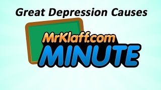 Causes of the Great Depression - One Minute Review Lesson