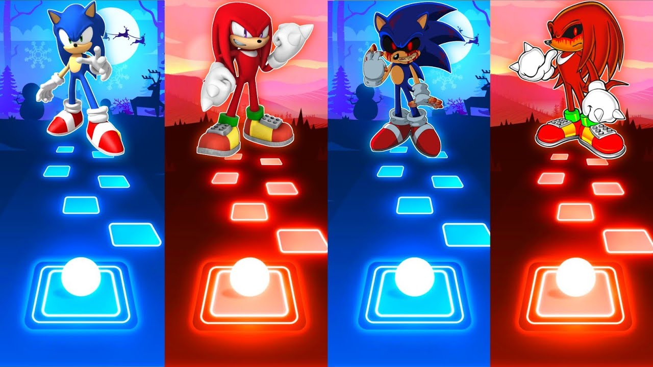 Sonic vs Knuckles vs Sonic Exe vs Knuckles Exe - Tiles Hop EDM Rush ...