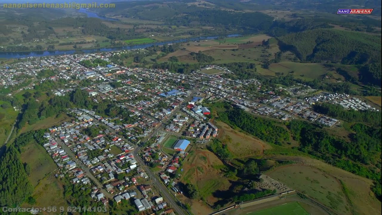 Carahue Ciudad Sur de Chile Vista Aérea Drone Temuco