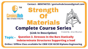 Problem 3. Stresses In The Bars Of Indeterminate Structure Supporting A Load | GeniusHub