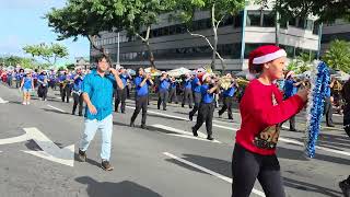Kailua HS Marching Band in the Kaneohe Christmas Parade, 12/6/25