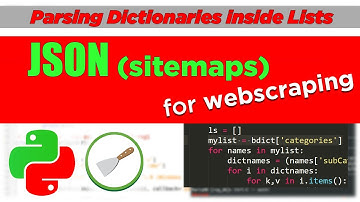 How to use Python to parse JSON sitemaps | Flatten nested dictionaries to get codes for WEB SCRAPING