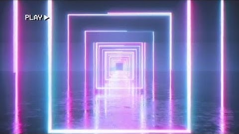 Flying in a Retro Futuristic Space with Glowing Neon Square | Motion Graphics - Videohive template