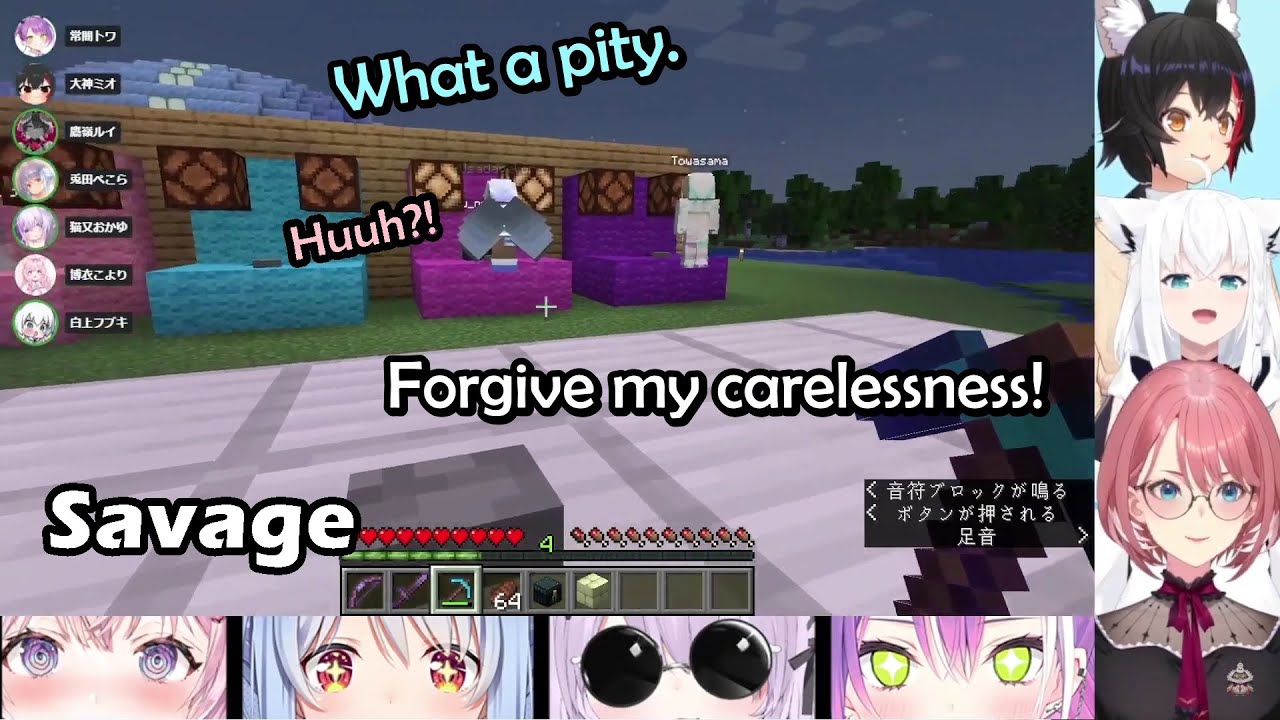 Pekora Flawlessly Beating Towa, Koyori and Okayu In Minecraft Quiz