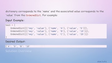 How to Convert OrderedDict to Dictionary Key-Value Pairs in Python