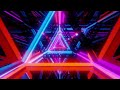 Triangular Tunnel with Neon Lights | Looped animation #background #stage #light #vj