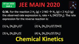 For the reaction 2H2(g) + 2NO → N2(g) + 2H2O (g) the observed rate expression is, rate = kf[NO]2[H2]