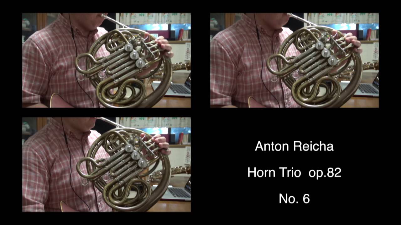 【一人ホルンアンサンブル】Anton Reicha 24 HornTrios, op. 82 No. 6 YouTube