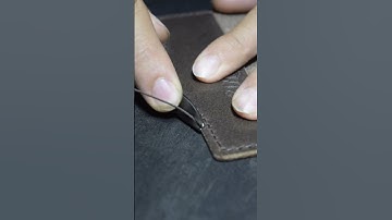 Edge beveler Key case #asmr #leathercraft #leathercomplex #30leather