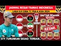 RESMI RILIS, JADWAL UJI COBA TIMNAS INDONESIA TC PIALA ASIA QATAR 2024 INDONESIA VS LIBYA DAN IRAN