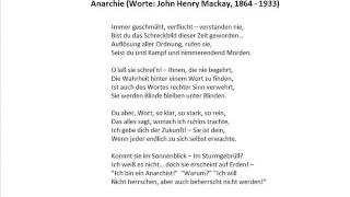 Anarchie (Worte: John Henry Mackay, 1864 - 1933) - Christoph Holzhöfer