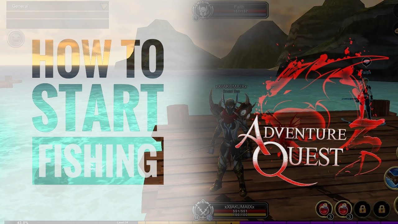 HOW TO START FISHING IN ADVENTURE QUEST 3D (AQ3D) YouTube