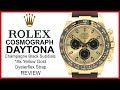 ▶ Rolex Cosmograph Daytona, 18k Yellow Gold, Champagne Index Dial, Oysterflex, REVIEW - 116518LN