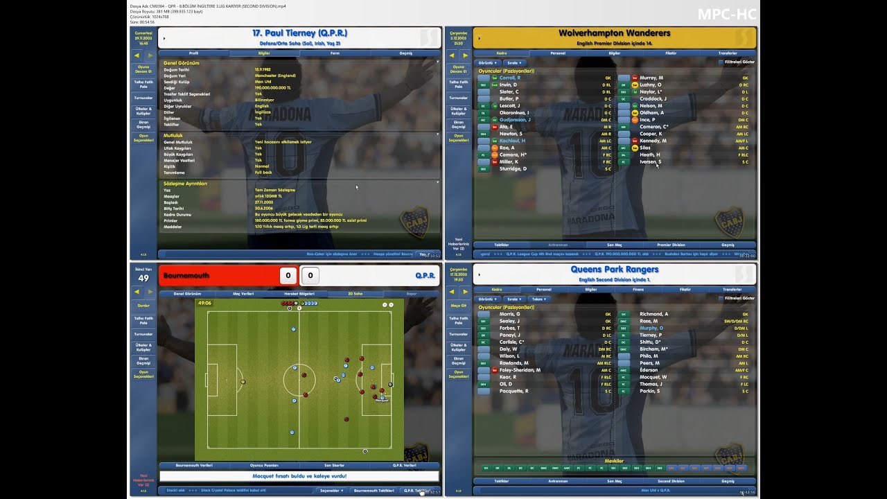 CM0304 QPR FC 8.BÖLÜM İNGİLTERE 2.LİG KARİYERİ (ENGLISH SECOND