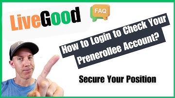 LiveGood: How to Login as a Pre-enrollee (Username or Password Help)