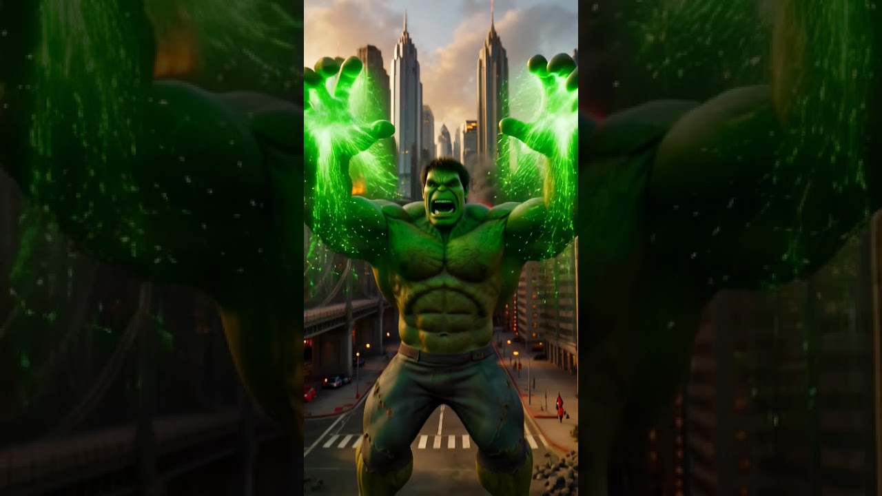 Hulk Protects the Whole City 😱💚 | Green Energy Shield