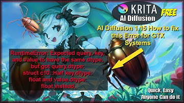 Krita AI, How to fix the Error code in Diffusion 1.15, on older systems