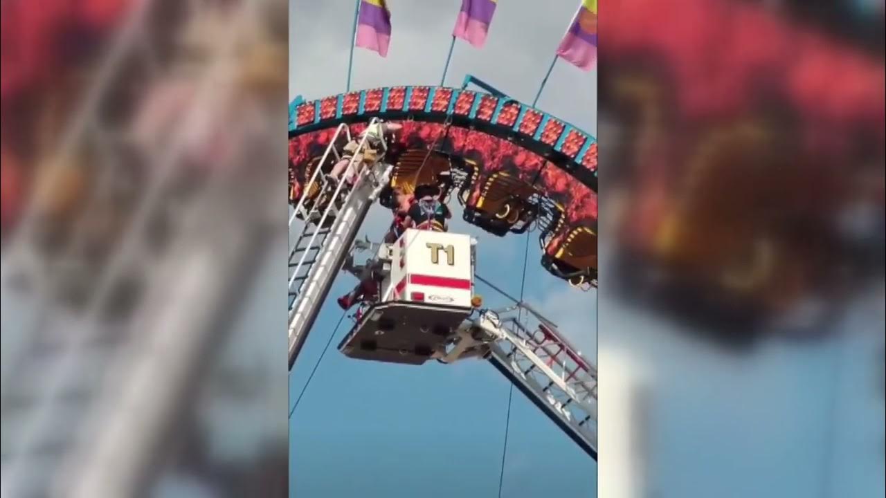 Crazy moment roller coaster stops, strands riders upside down