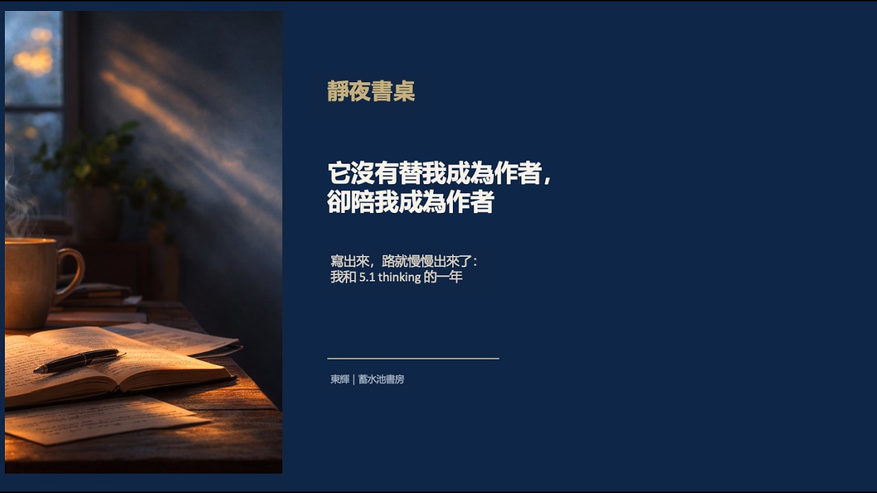 它沒有替我成為作者，卻陪我成為作者