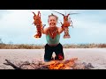 GIANT LOBSTERS and OYSTERS CATCHING food along the way! Living off the grid on the road