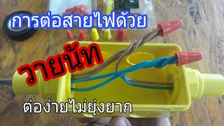 วิธีต่อสายไฟด้วยวายนัท(wire nut)ที่ถูกต้อง ต่อง่ายไม่ยุ่งยาก