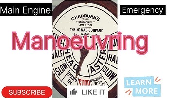 Main Engine Emergency Manoeuvring Procedure...