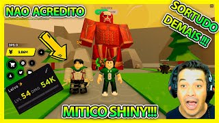 NÃO ACREDITO!!! PEGUEI  MITICO SHINY (54K DANO)!!!  (️ANIME FIGTHERS SIMULATOR️ROBLOX#14