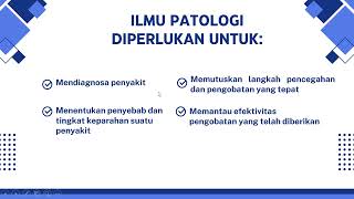 DEFINISI, CABANG & MANFAAT ILMU PATOLOGI