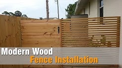 Modern Wood Fence Installation 