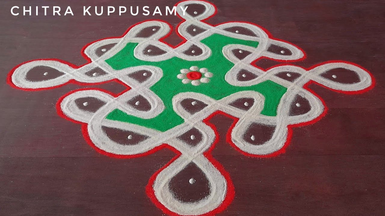 7 Pulli chikku Kolam designs | Sikku Kolam with 7 dots | Chikku Kolangal | Kolam designs