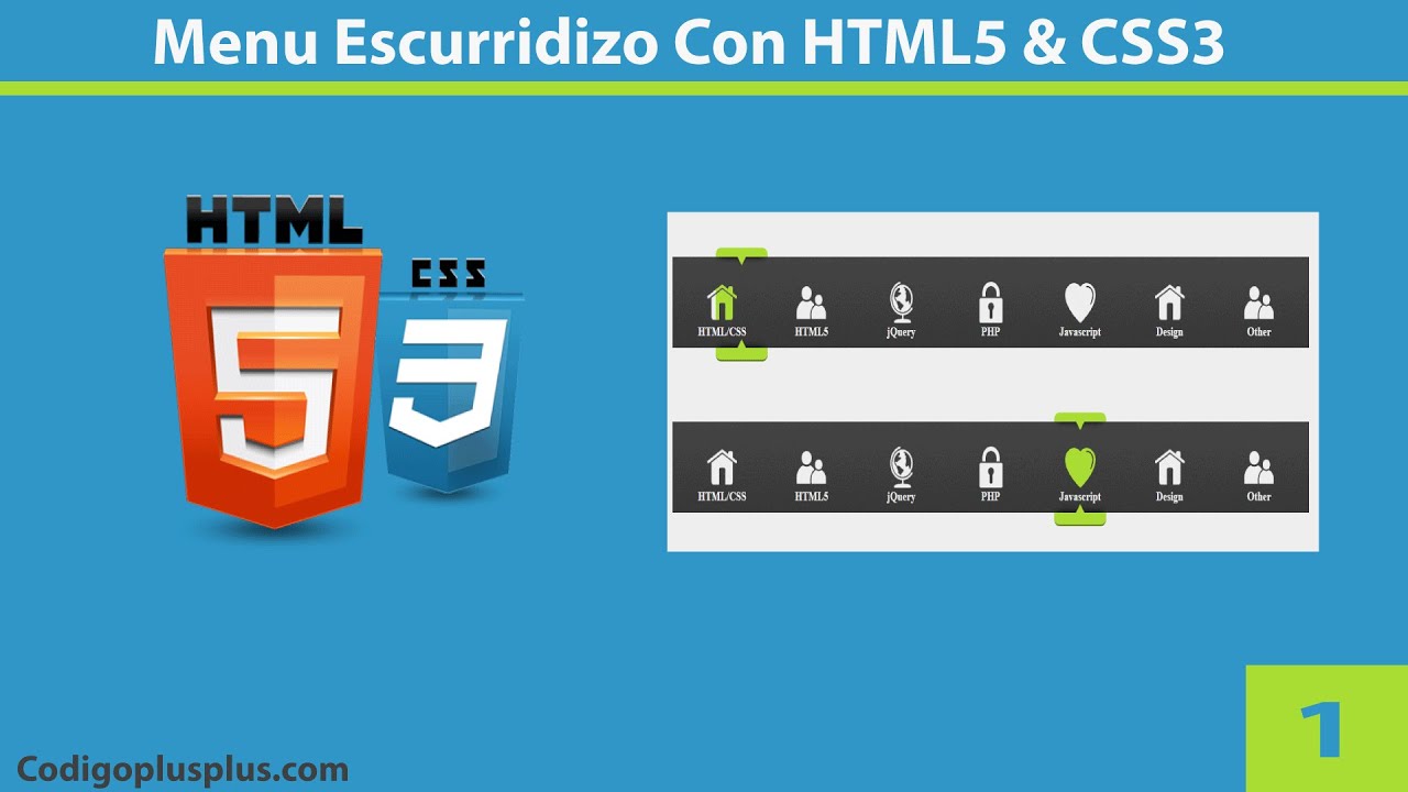 Menú Deslizable Con HTML5 & CSS3 1-3 - YouTube