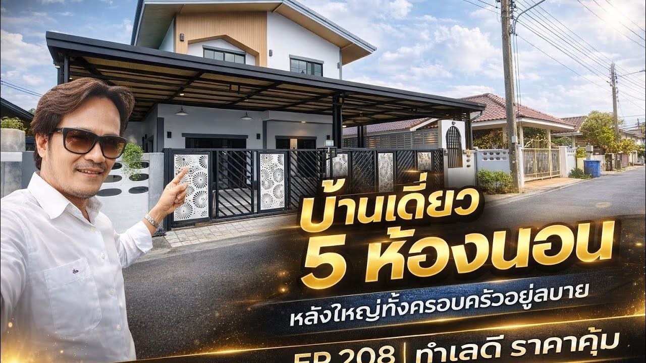 🔥3.89 ล้าน ฟรีโอน!! บ้านเดี่ยว 5 ห้องนอน รามอินทรา 109 ใกล้รถไฟฟ้า ใกล้ห้างแฟชั่น (EP.208)