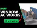 Window ac working animation  window air conditioner
