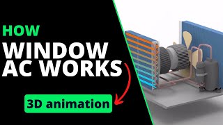 Window AC Working Animation | Window air conditioner