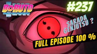 Sarada Sharingan Genjutsu |Naruto Generations|Boruto 237 Episode Sub Full Episode HD Latest Episode