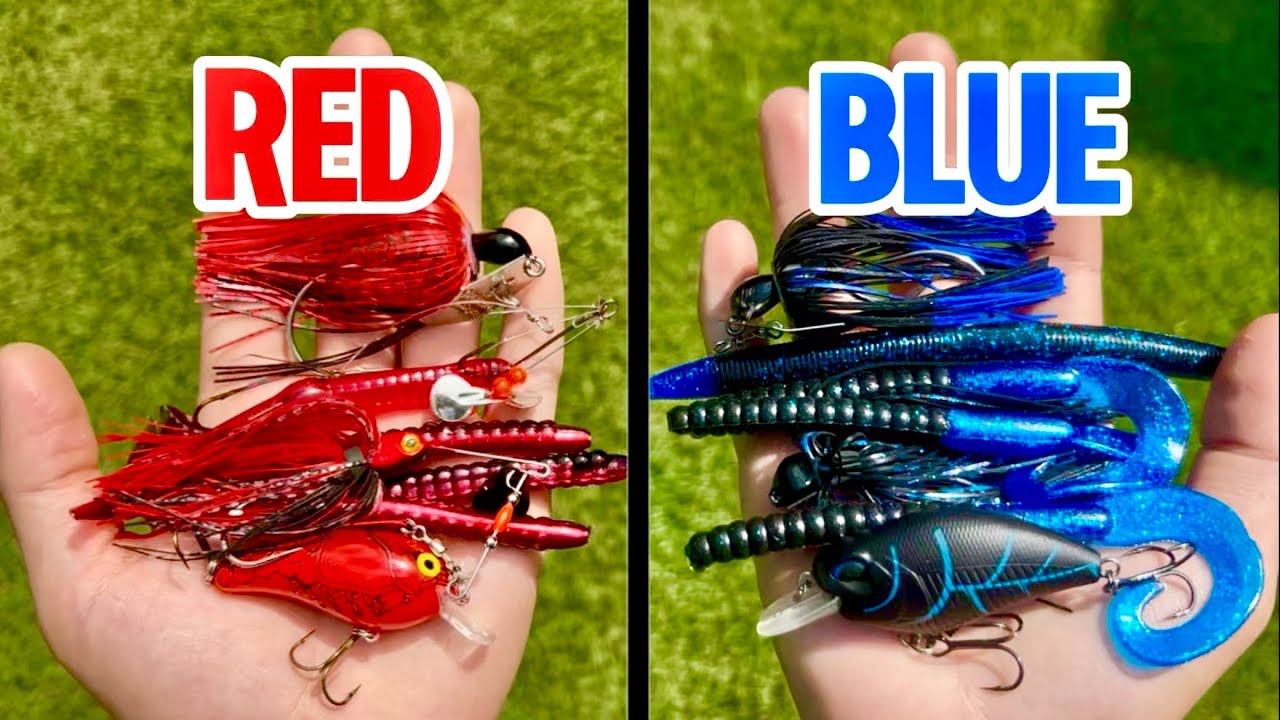 RED vs BLUE Walmart Fishing Challenge!