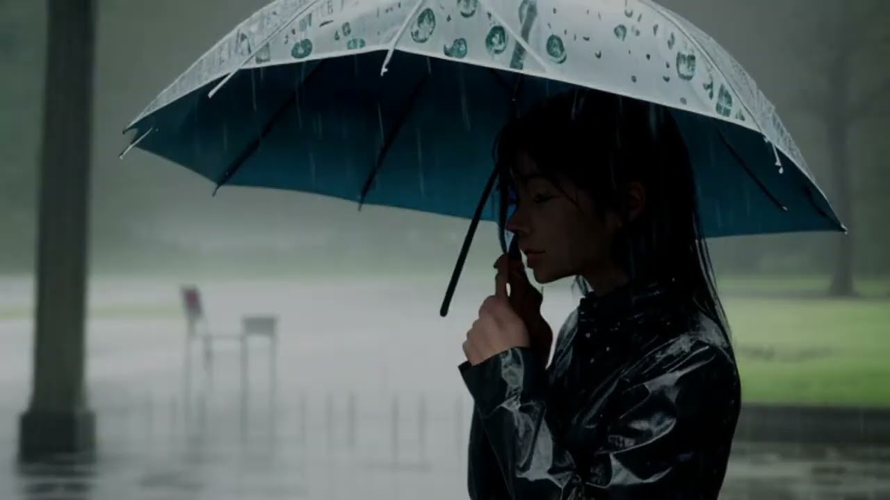 Sonido de lluvia para descansar en pantalla negra/Rain sound to relax on a black screen.