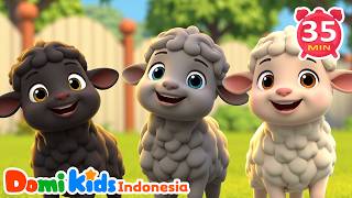 Lagu Domba Hitam Anak🐑| Lagu Anak Lucu Versi Dwibahasa | Domi Kids Pesta Hewan