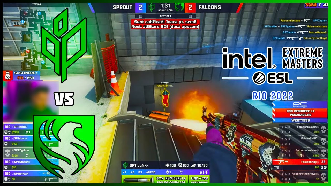 lauNX + Sprout vs Falcons | IEM Road to Rio 2022: EU RMR - Open QUAL #1 - HiGHLiGHTS | CSGO