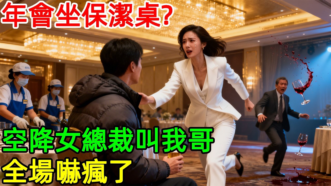 年會坐保潔桌？空降女總裁叫我哥，全場嚇瘋了#情感#故事#正能量#故事频道#故事分享